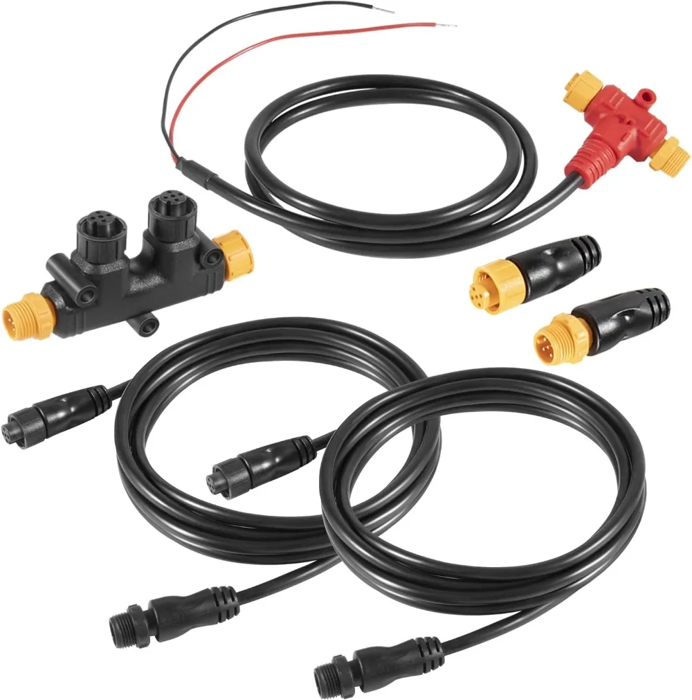 Chuangqian Nmea 2000 Starter Kit Cavi Di Alimentazione Cavi Di Derivazione Dual Tee Connector Terminators Kit Per Lowrance Simrad Garmin Dual Device