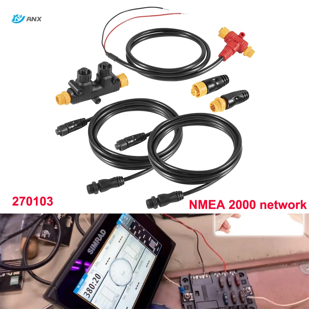 Anx Nmea 2000 Starter Kit Cavi Di Alimentazione Cavi Di Derivazione Kit Terminali Connettore Dual Tee Per Lowrance Simrad Garmin Dual Device