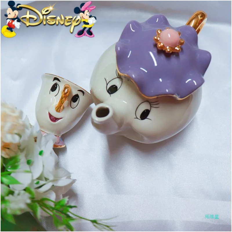 Vendita Calda Disney Teiera Cartoon Beauty And The Beast Caffettiere Mug Mrs Potts Chip Cup Tea Cup Pots Set Droshipping Regali Carini