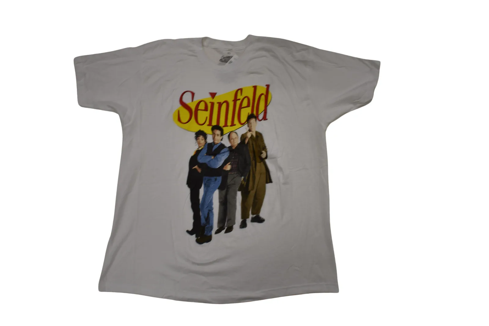 Seinfeld Mens Jerry, Kramer, Elaine, George White Tee Shirt New Xl, 3Xl