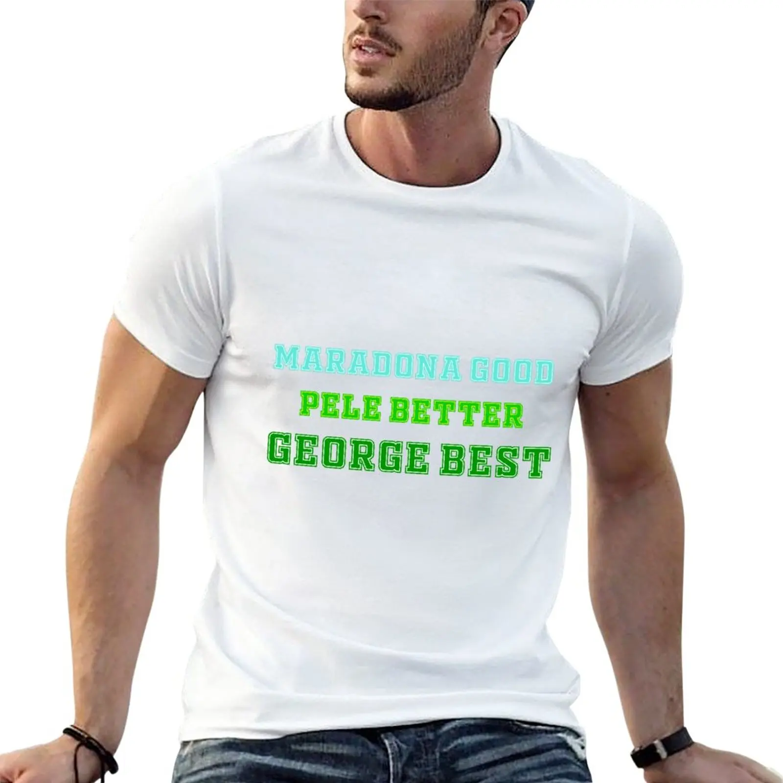New George Best T-Shirt Vestiti Carini T-Shirt Sportive A Ventaglio Maglietta Personalizzata Magliette Bianche Da Uomo