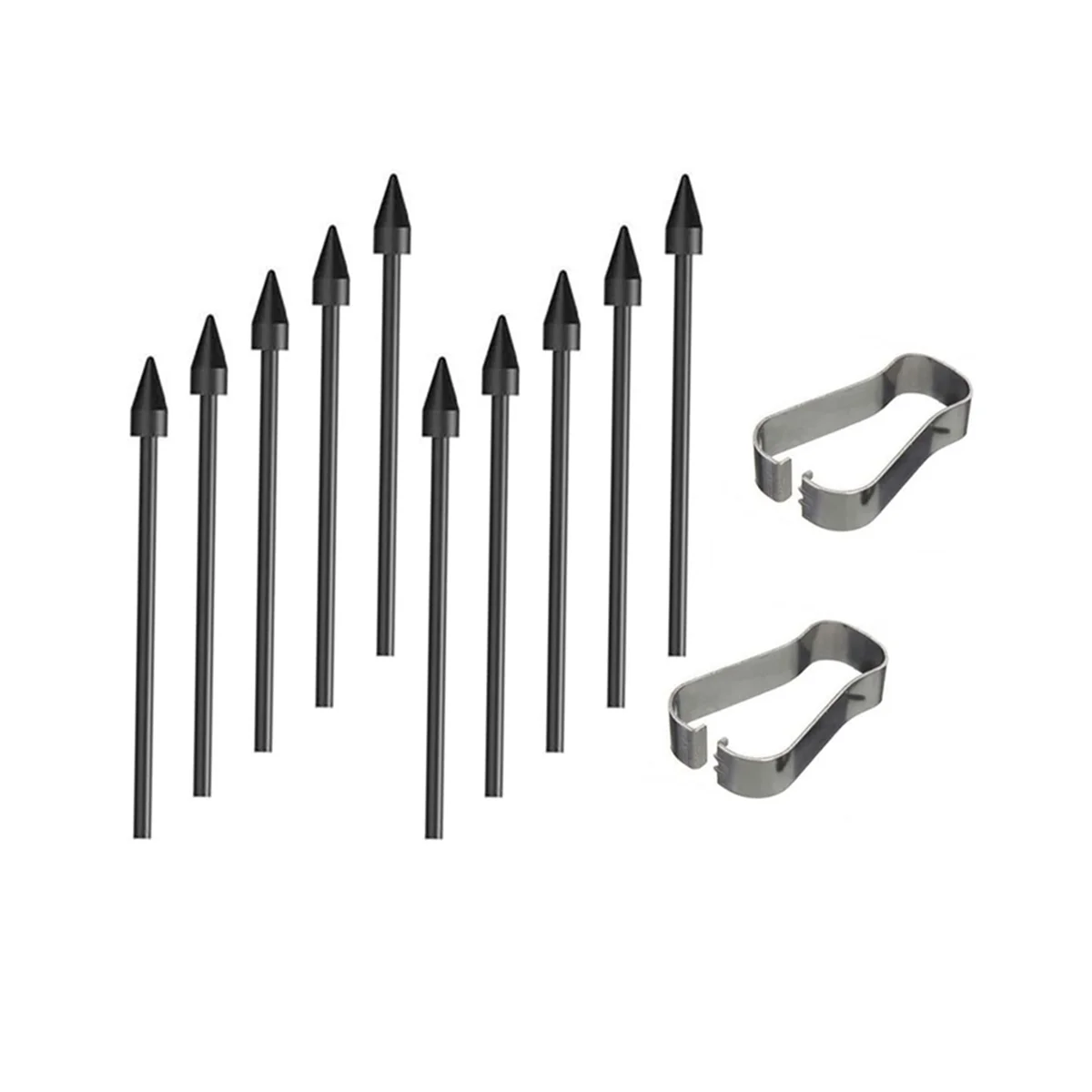 Per Samsung Stylus Nib S6 Nib S7 Ricarica N10 Sostituibile S22 Nib N20 Ricarica Universale 10 Ricariche Nere + 2 Clip