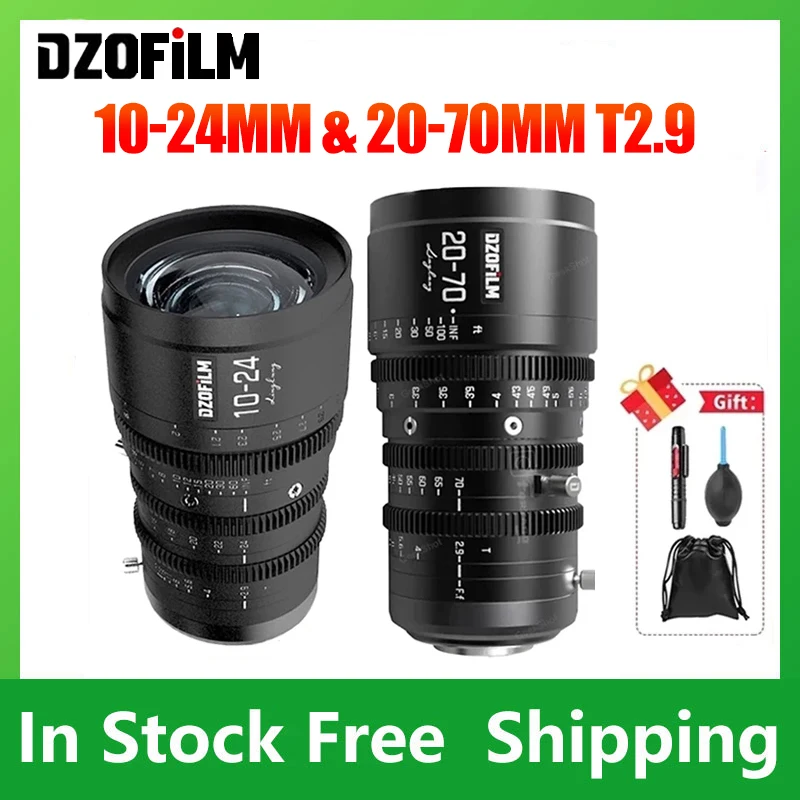 Dzofilm Linglung Dzofilm Dzo 10-24Mm 20-70Mm T2.9 Mft Parfocal Cine Lens Per Micro Quattro Terzi Obiettivo Della Fotocamera Mantiene La Messa A Fuoco