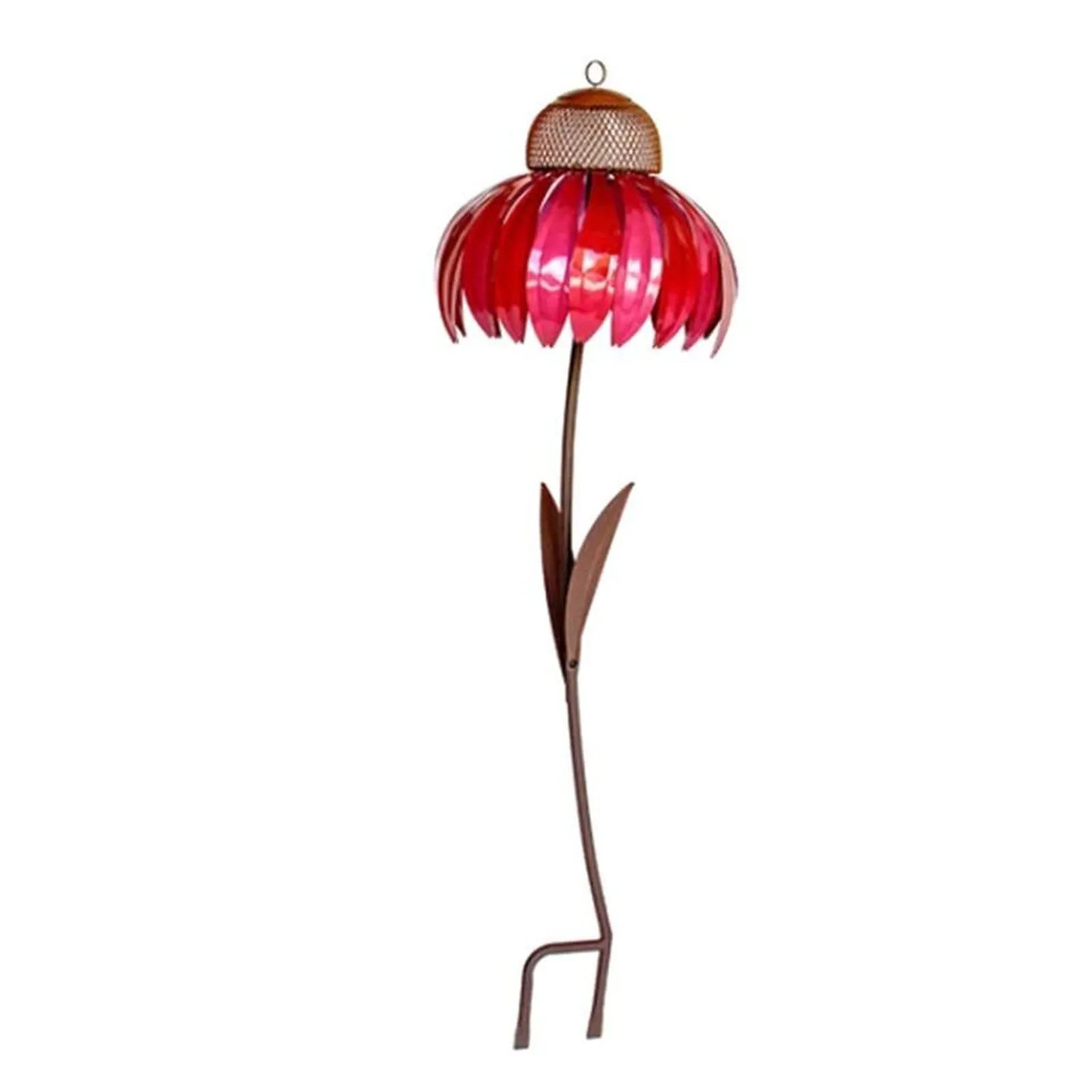 Mangiatoia Per Uccelli Da Giardino Petali Sahpe Pink Coneflower Mangiatoia Per Uccelli Selvatici All'Aperto Gazebo Mangiatoia Per Colibrì Palo Separab