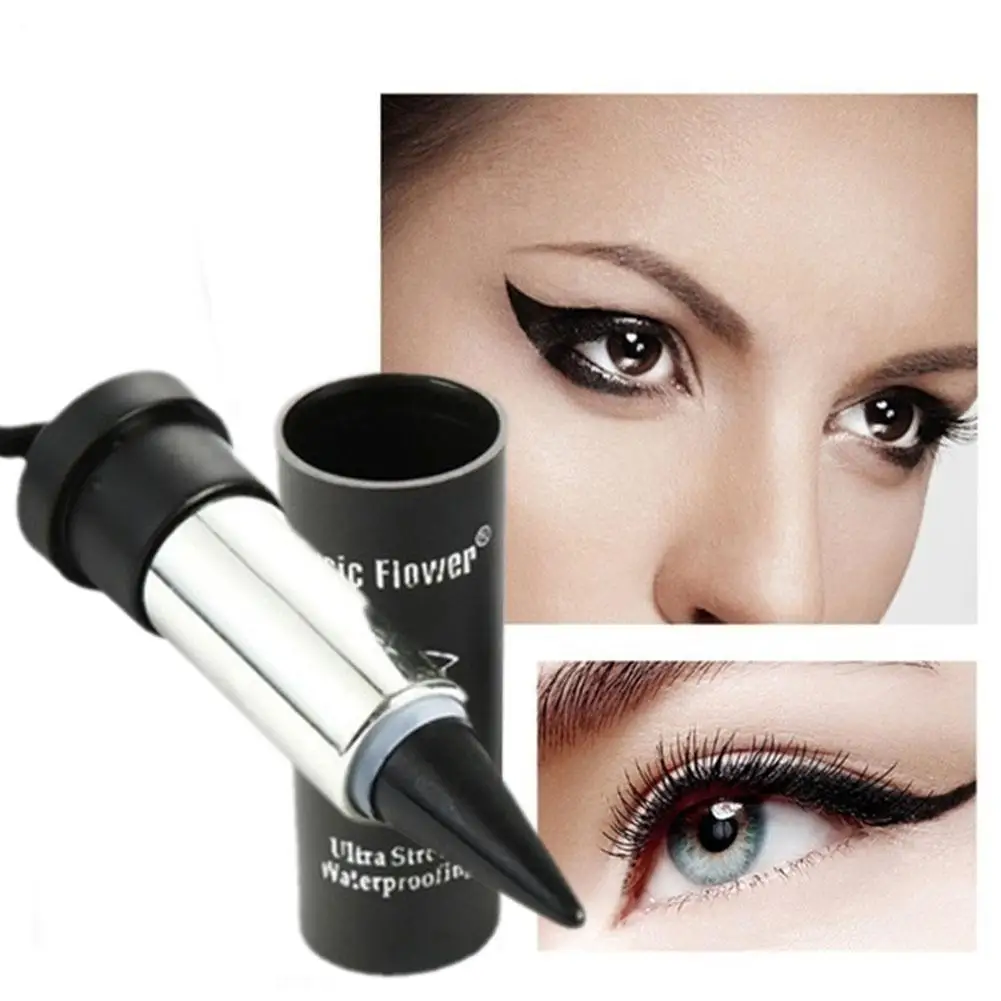 1Pc Black Tube Rossetto-Style Ribbon Eyeliner Black Lasting Portable Natural Eye Waterproof Liner Pen Cream Long Lasting
