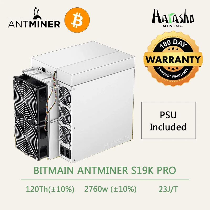 Nuovo Bitcion Asic Miner Antminer S19Kpro 120T Bitcoin Miner Antminer S19Kpro 120T Btc Asic Crypto Mining In Magazzino