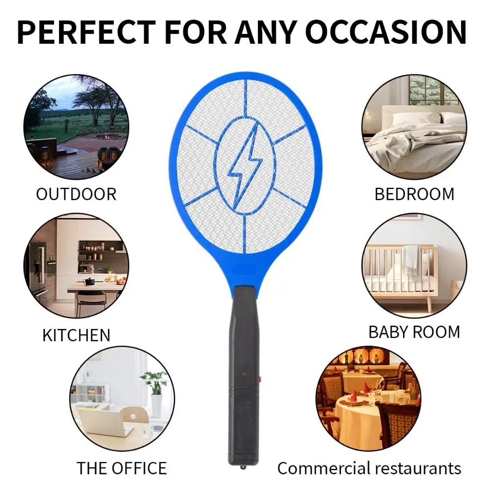 Rosso Giallo Blu Elettrico Fly Insect Racchetta Portatile In Plastica Swatter Bug Mosquito Wasp Zanzare Killer Outdoor Indoor