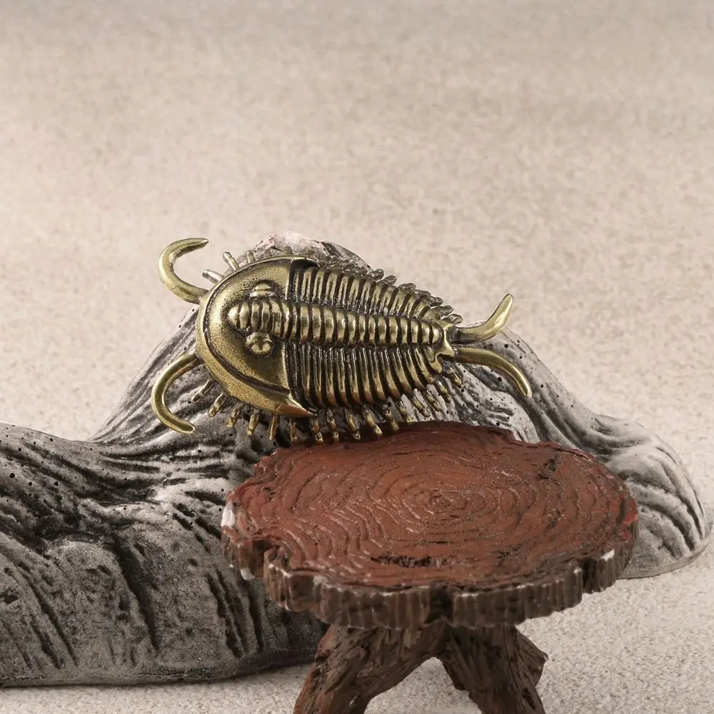 Artigianato Trilobite Statua Vintage Insetto Solido Antico Insetto Figurine Piccoli Mestieri Trilobite Miniature Giocattolo Desktop