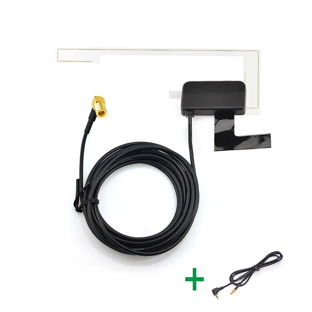 Superbat Dab/Dab + Autoradio Antenna Di Antenna Con Montaggio Interno In Vetro Amplificato E Adattatore Per Cavo Da 2.5Mm Pure Highway