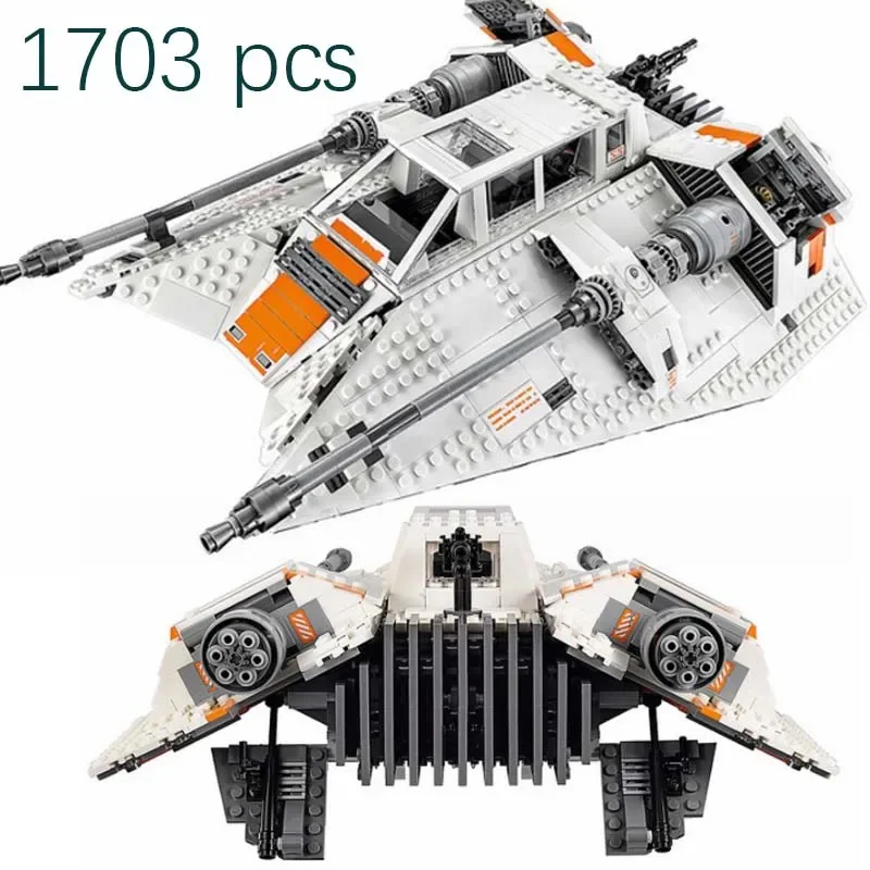 In Magazzino 1703 Pezzi Speeder Building Blocks Compatibili 75144 Riproduci Snow Battle Fighter Bricks Toys Regali Di Natale