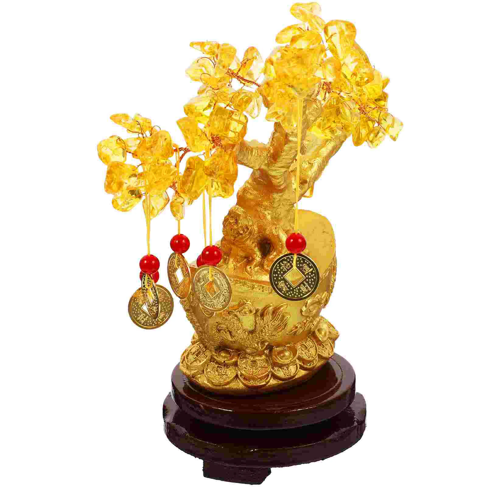 Citrine Macrocarpa Creative Money Tree Decor Home Ornament Bonsai Crystal Trees Table Centrotavola Plant