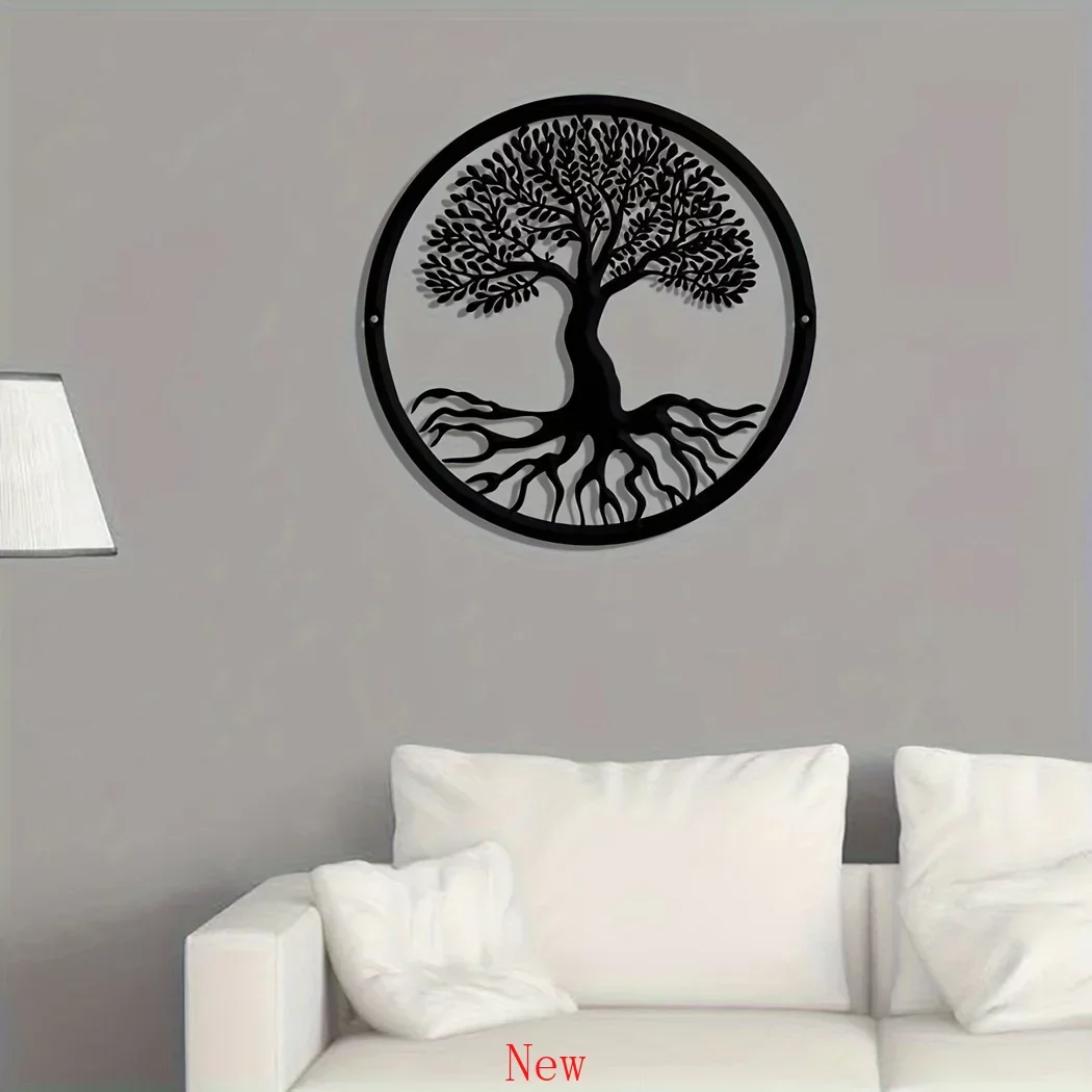 1Pc Metal Home Tree Life Wall Hanging Decor,Tree Of Life Metal Sign, Family Name Sign Tree Life Modern Wall Decor Wall Deco