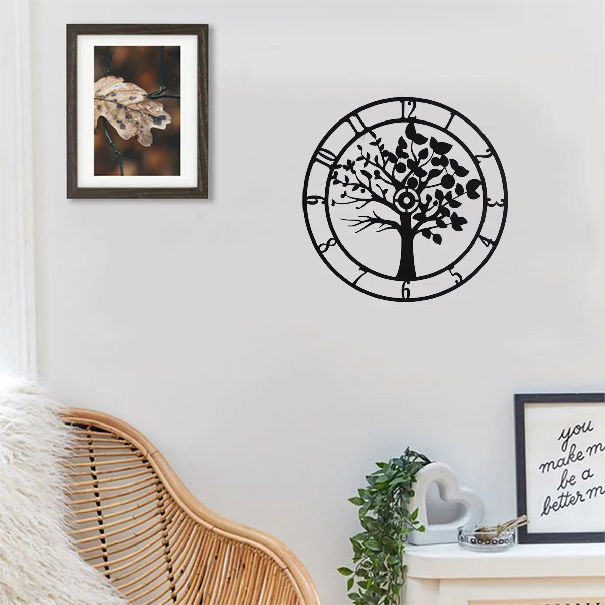 Cifbuy Deco Metal Clock Wall Hanging Decor Black Clock Dial For Clock Shop Home Indoor Outdoor Wall Bedroom Decor Sticker Murale