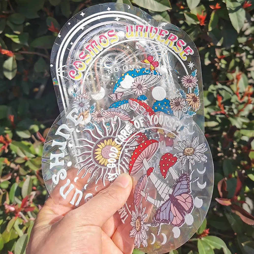 Adesivi In Vetro Elettrostatico In Pvc Sun Catcher Per Finestra Adesivi Murali Sun-Catcher Divertenti Adesivi Prismi Arcobaleno Adesivi Luce Solare