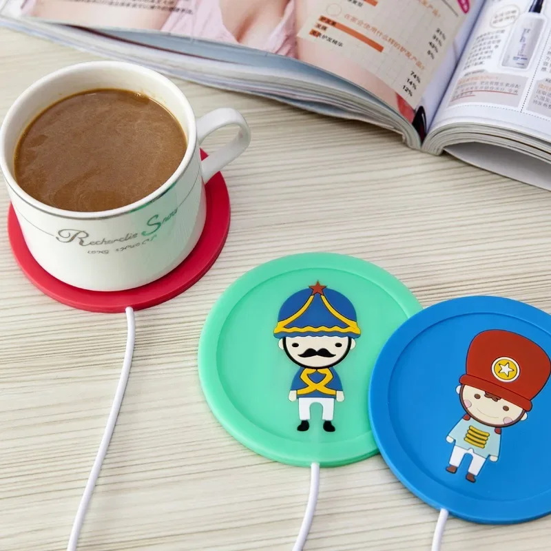 Usb Warmer Gadget Cartoon Silicone Sottile Cup-Pad Caffè Tè Bevanda Usb Riscaldatore Vassoio Tazza Pad Bel Regalo