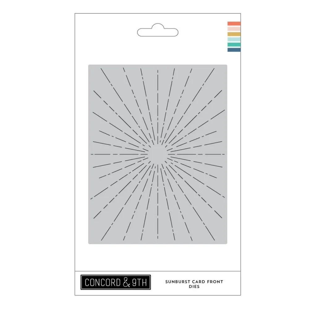 Nice Sunburst Card Front Metal Cutting Data Slimline Essentials Scrapbooking Card Stencil Cut Die For Diy Handmade Card Crafts