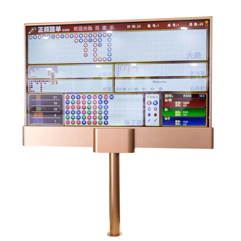 Prezzo All'Ingrosso Di Fabbrica Di Alta Qualità Baccarat Lettera Di Vettura Elettronica A Doppia Faccia In Oro Rosa Record Elettronico Per Casinò