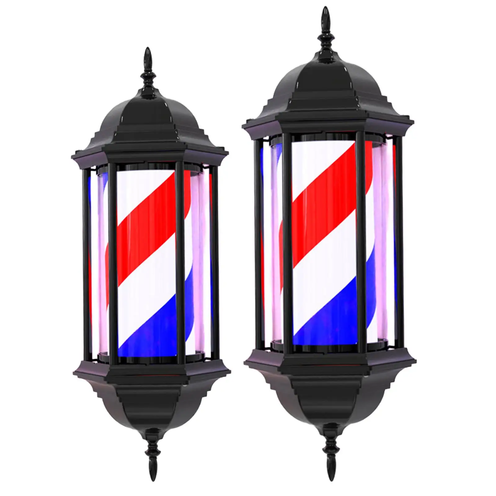 Barber Pole Light Save Energy Classic Led Strips Light Wall Mount Antipioggia Barber Shop Pole Led Per Indoor Outdoor Hair Salon