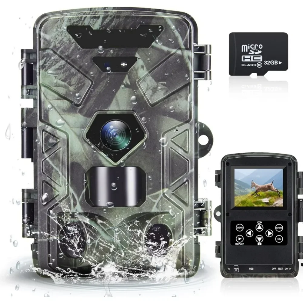 Outdoor 50Mp 4K Trail Camera Night Vision Motion Activated Waterproof Nature Scouting Trap Game Cam Telecamera Nascosta Hc-881A