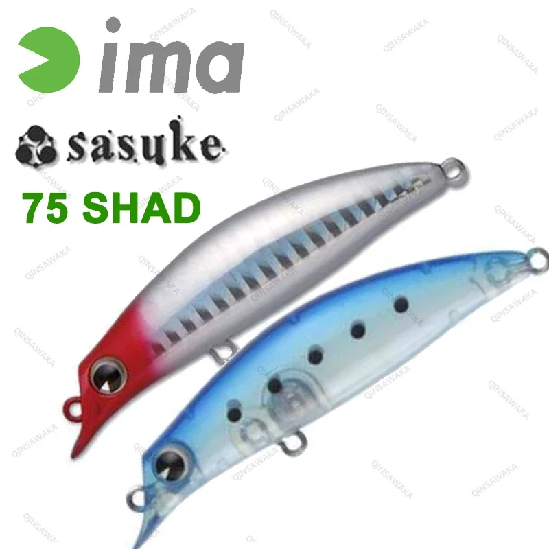 Giappone Ima Sasuke 75 Bass Lure Baitfish Fishing Sospensione Sinking Minnow Saltwater Long Distance Best Trespolo Falso