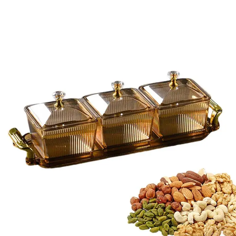 Piatto Per Snack Portatile Contenitore Per Snack Multifunzionale Trasparente Scatole Per Snack Portatili Per Caramelle Alla Frutta Stoccaggio Resisten