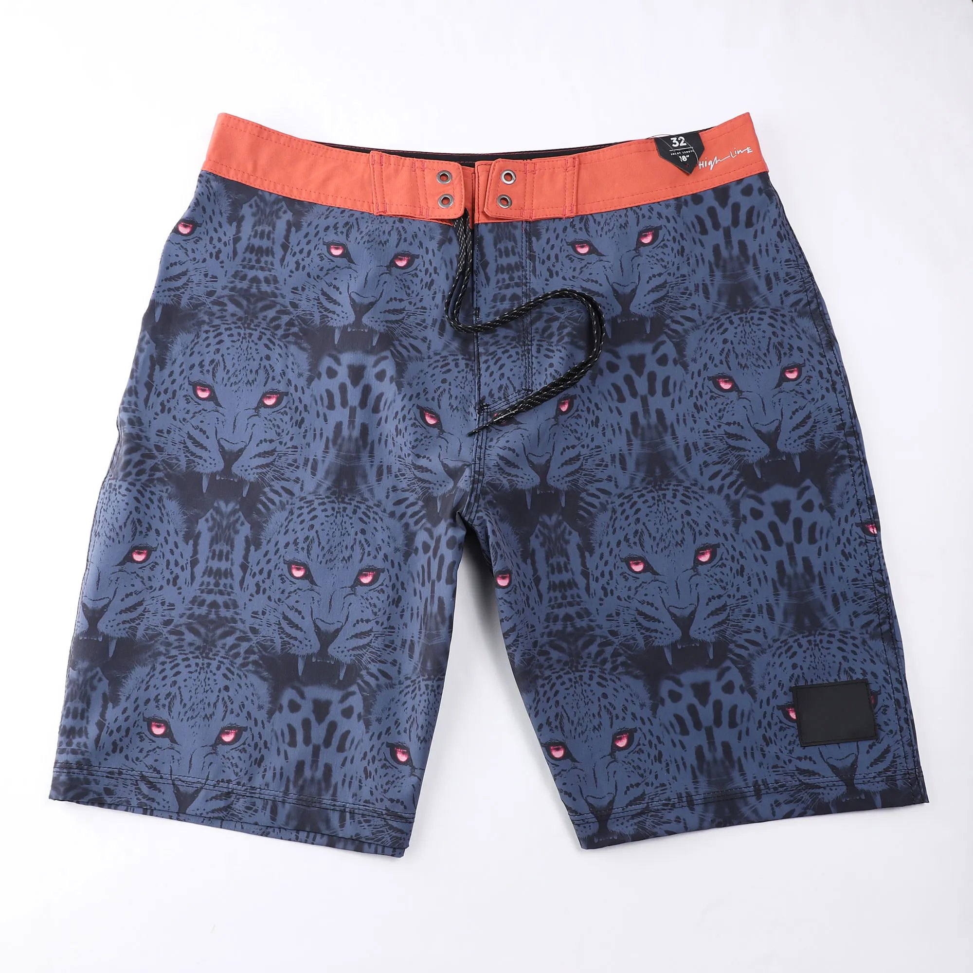 Pantaloncini Da Spiaggia Da Uomo Estivi 2023 Leopard Printed Spandex Elastic Waterproof Quick Dry Board Shorts Body Building Pantaloni Corti Q23