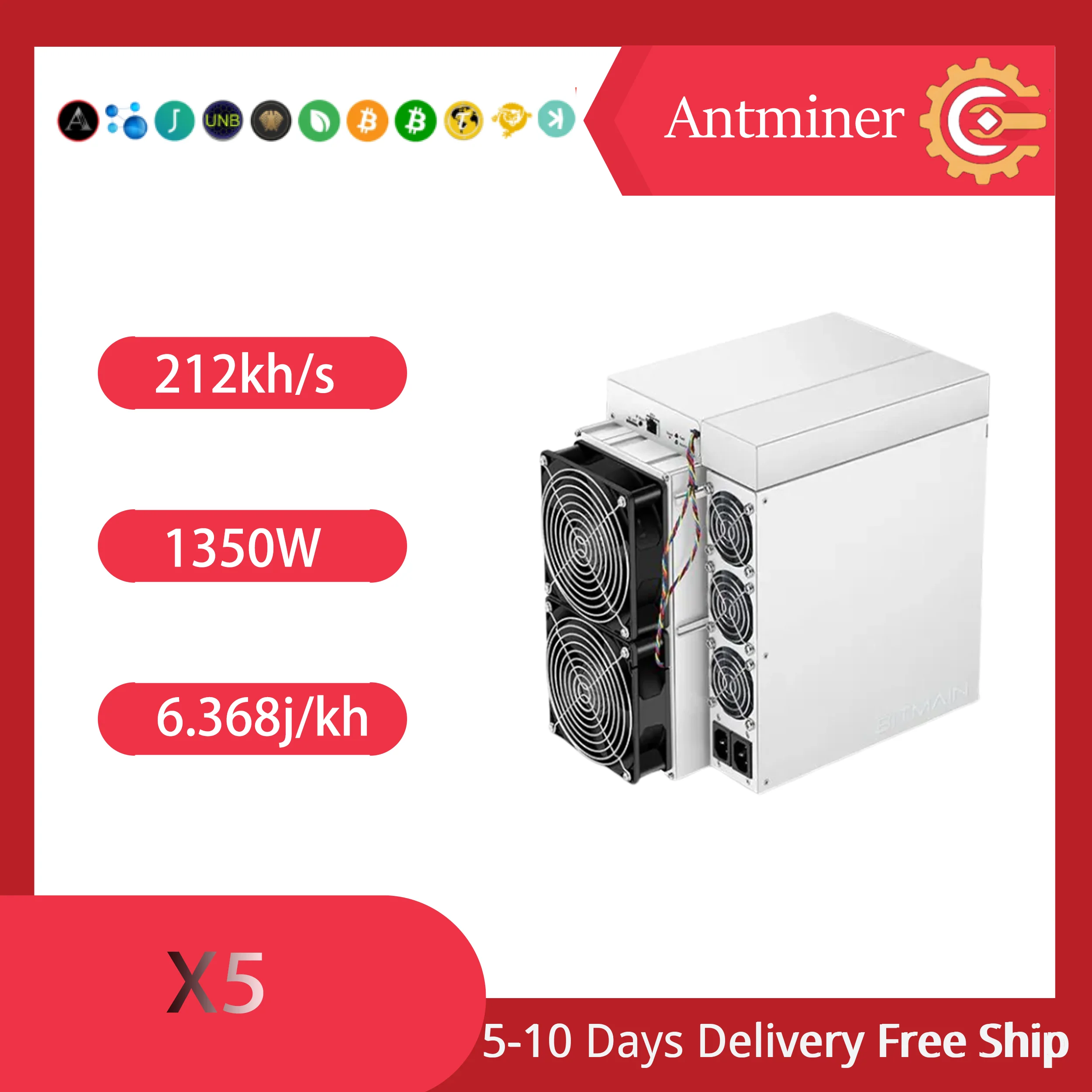 Nuovo Bitmain Antminer X5Miner Bitcoin Miner Spedizione Gratuita