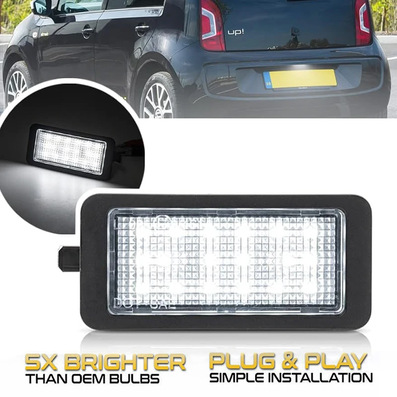 1X Luce Targa Led Per Vw Up! E-Up! Per Seat Mii E-Mii Per Skod.A Citigo E-Citigo Per Seat Ibiza Iv 6J/6P Luci Posteriori A Led