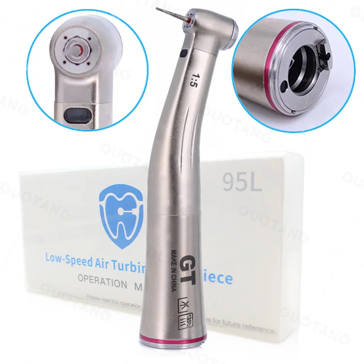 Den Tal Equipment Turbine Elettriche A Micro Motori In Fibra Ottica Turbina Che Aumentano Il Contrangolo A Bassa Velocità Cinghia Rossa 1:5 Manipolo