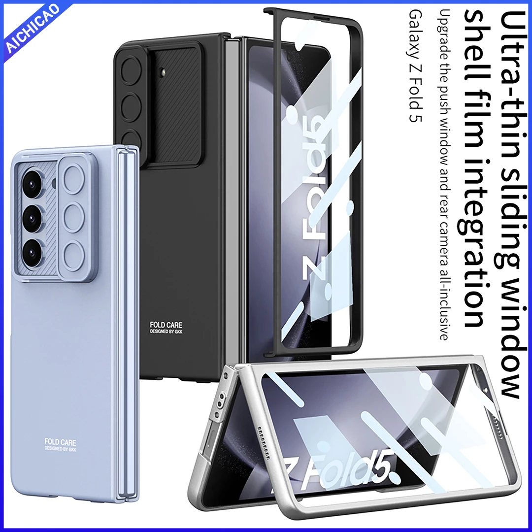 Acc-Pellicola Per Vetri Scorrevoli Per Samsung Galaxy Z, Fold 5, Ultrasottile, Aggiornato La Spinta, Fotocamera Eal, Custodia All-Inclusive