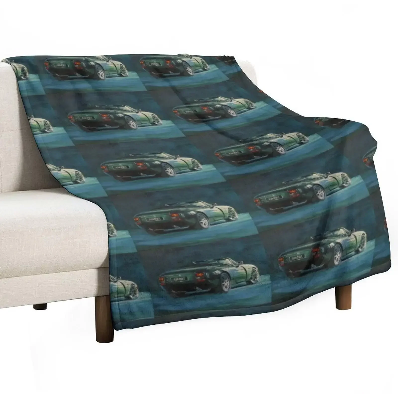 Tvr Griffith Sports Car In Green Throw Coperta Moving Sofa Furrys Coperte