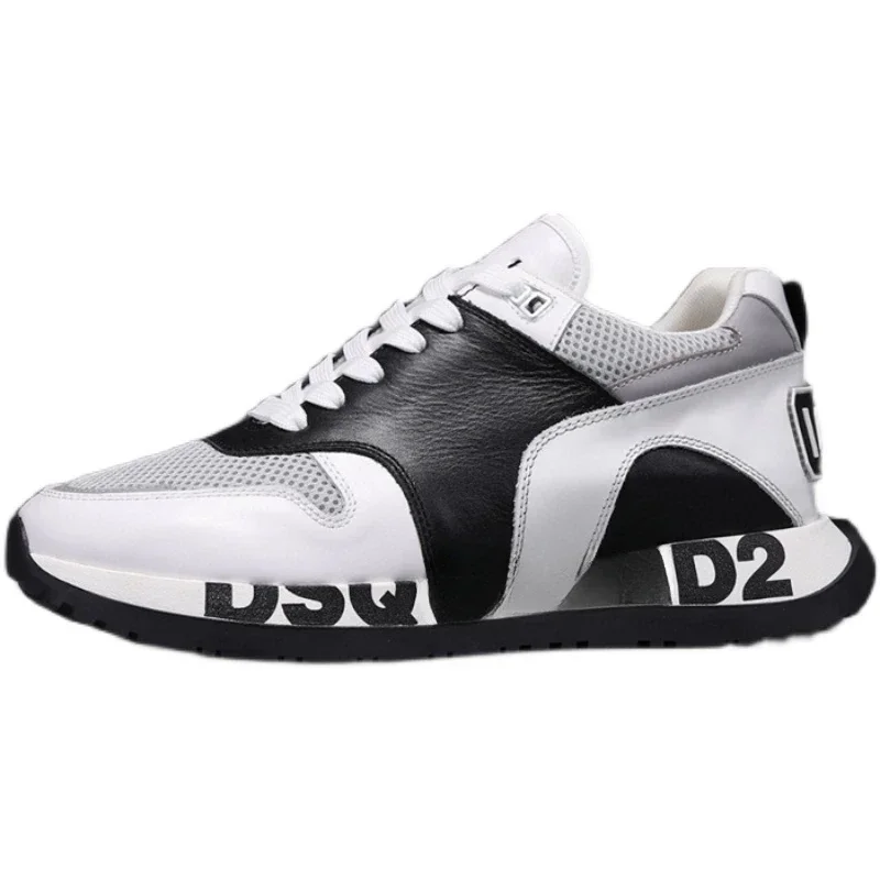 Top Plus Size 38-45 Scarpe Da Uomo In Pelle Casual 3D Letter Dsq2 Mocassini Da Uomo In Pelle Super Impermeabile Icon Men Flats Shoes Hot