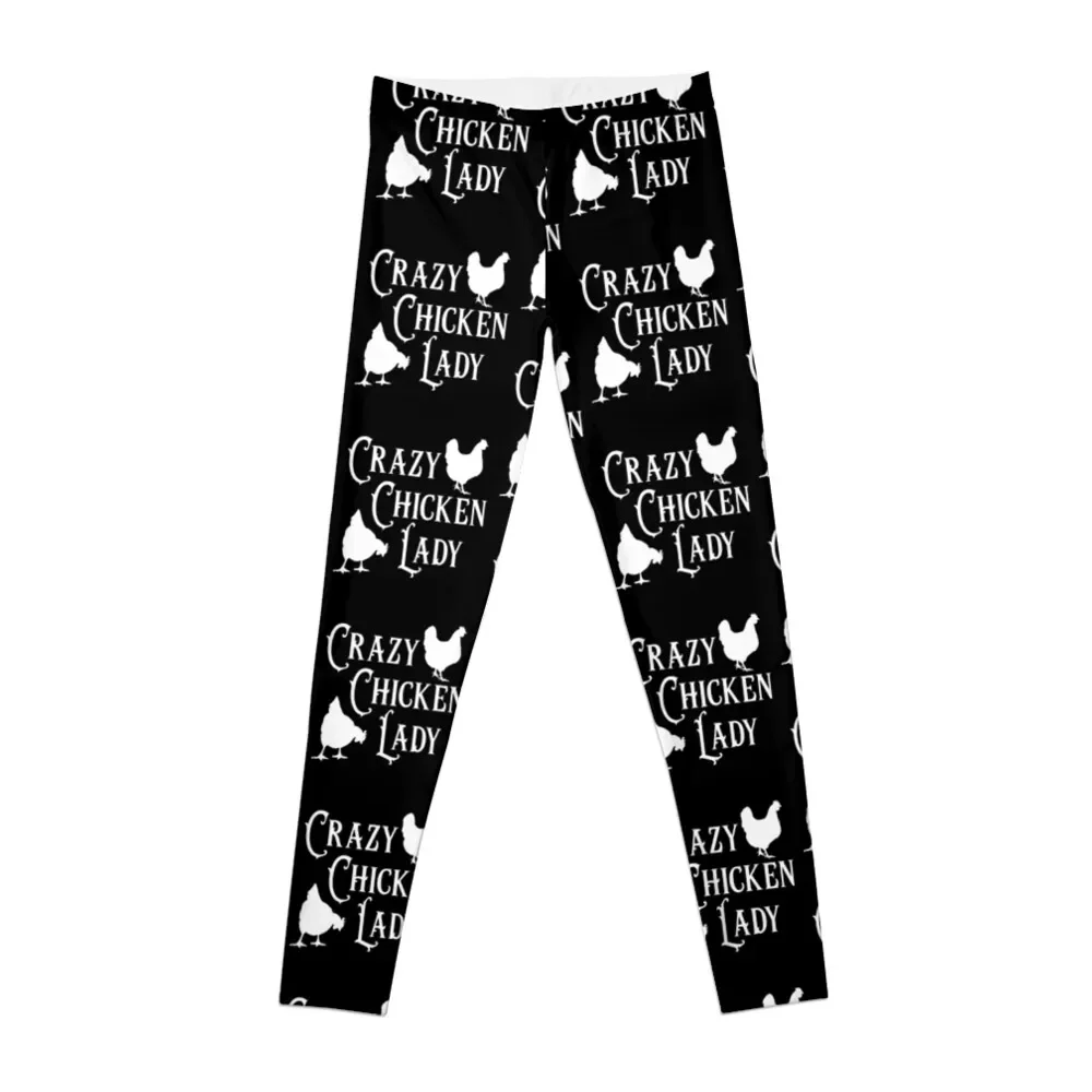 Crazy Chicken Lady Farmer Farm Rooster Lover Country Girl Gift Leggings Pantaloni Leggings Femminili Leggings Da Donna