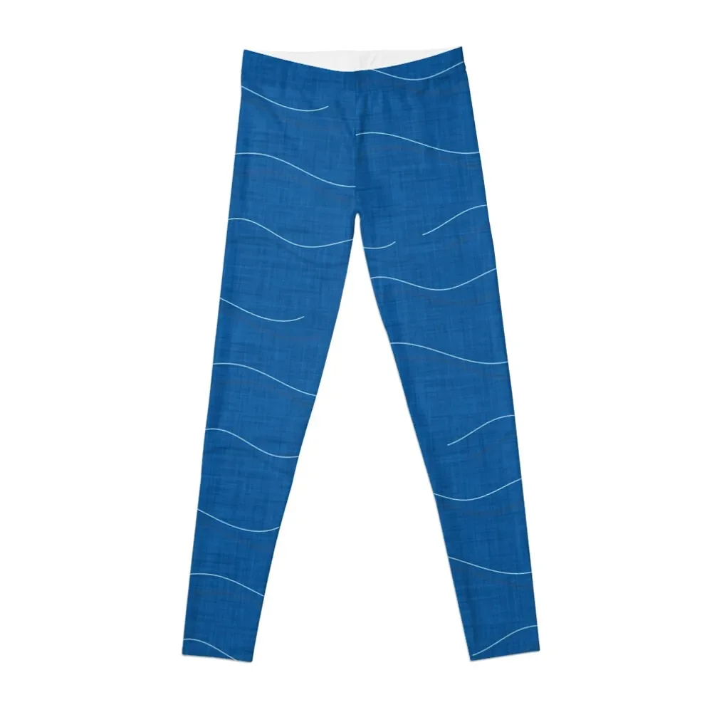 Shark Whale Waves Leggings Blu Per Ragazze Sporty Woman Push Up Sportswear Donna Gym Leggings Da Donna
