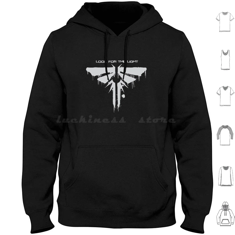 Felpe Con Cappuccio Lucciole Manica Lunga Last Of Us Gamer Gaming Geek Nerd Videogames Lucciole Lucciole