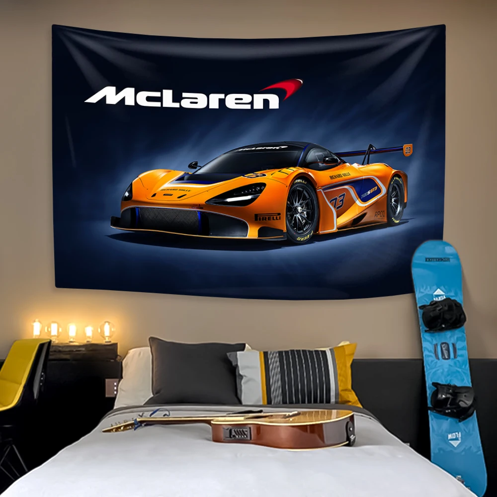 Mclarens P1 Arazzo Super Racing Car Printed Home Decor Per Studenti Camera Da Letto Dormitorio Sfondo Racing Club Banner