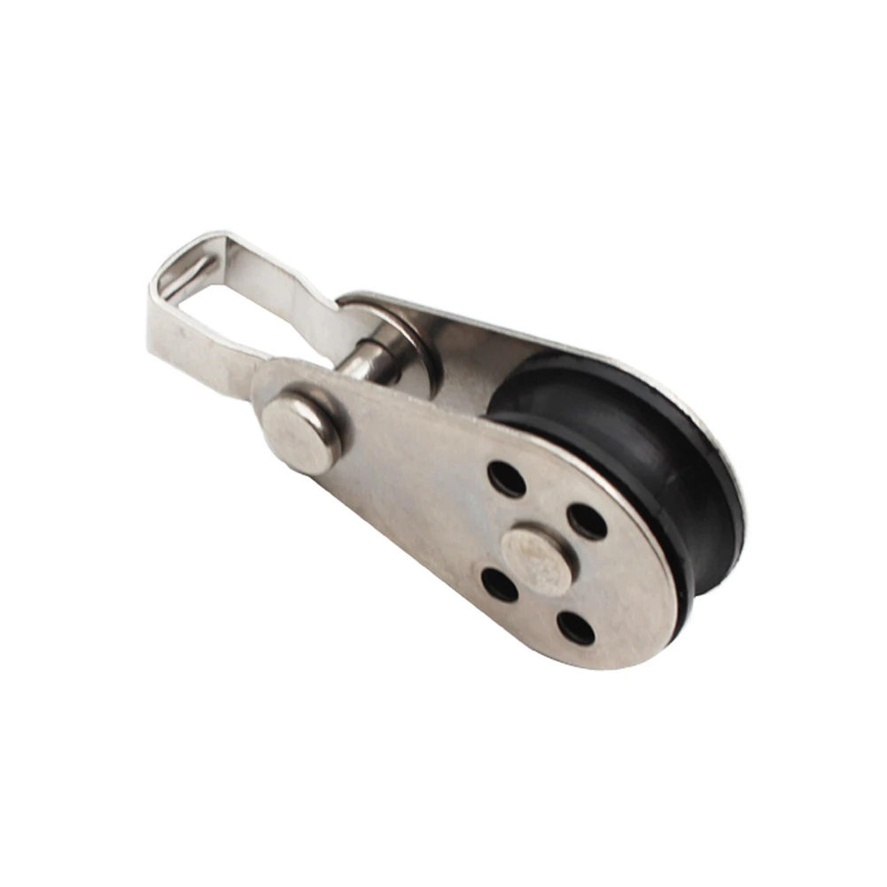 Kit Puleggia 2 Puleggia 45*26Mm Ulley Blocks Blocks Barca Canoa Kayak Nave Puleggia Kit Carrello In Acciaio Inox Ancoraggio Barca