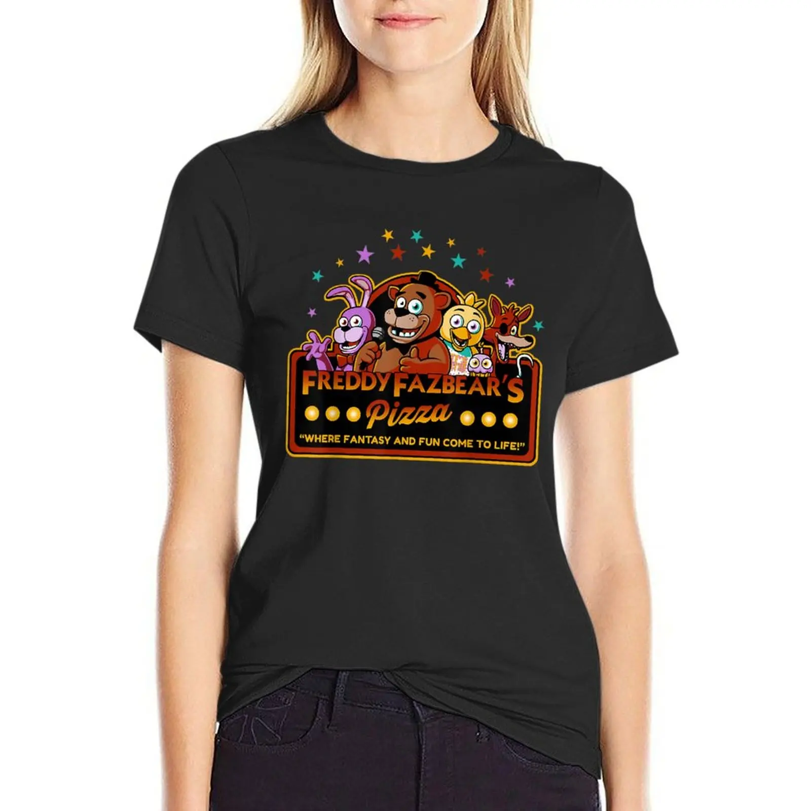Fnafs Divertente T-Shirt T-Shirt Donna T-Shirt Western T-Shirt Dress Per Abbigliamento Donna Donna