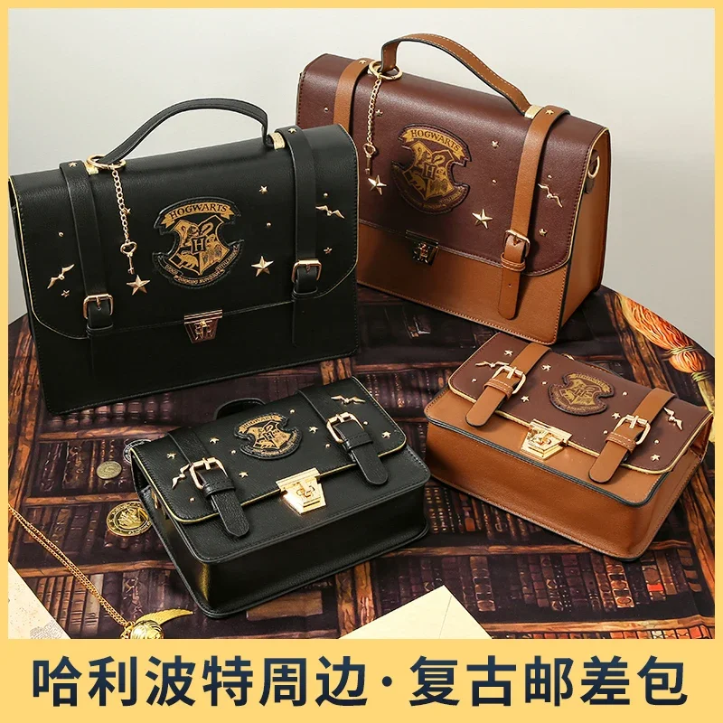 Hogwarts Pu Leather Ladies Handbags Women Vintage Purse Messenger Bags Tote Shoulder Crossbody Bag Squisito Regalo Di Compleanno