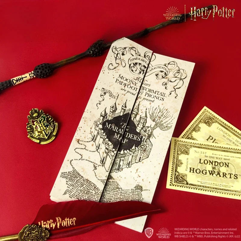 Hogwarts Marauder Map Magical Animation Movies Periferiche Hot Stamping Biglietti Festa Di Compleanno Cosplay Fun Adventure Puntelli
