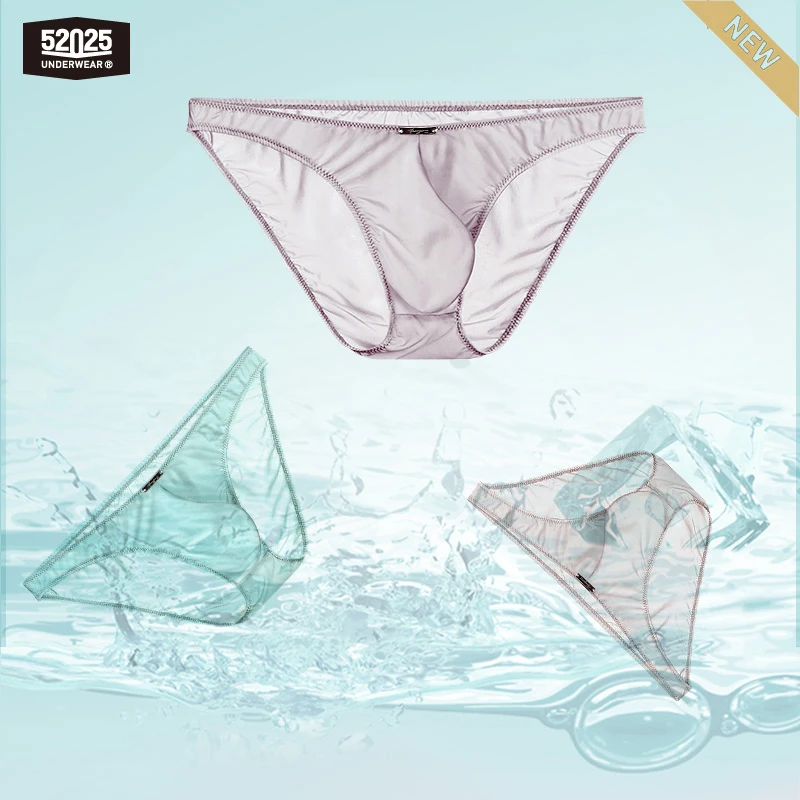 52025 Slip Semitrasparenti Da Uomo Slip Di Raffreddamento Ultrasottili Ultraleggeri Slip Sexy Da Uomo Intimo Da Uomo Slip Sexy Traslucidi
