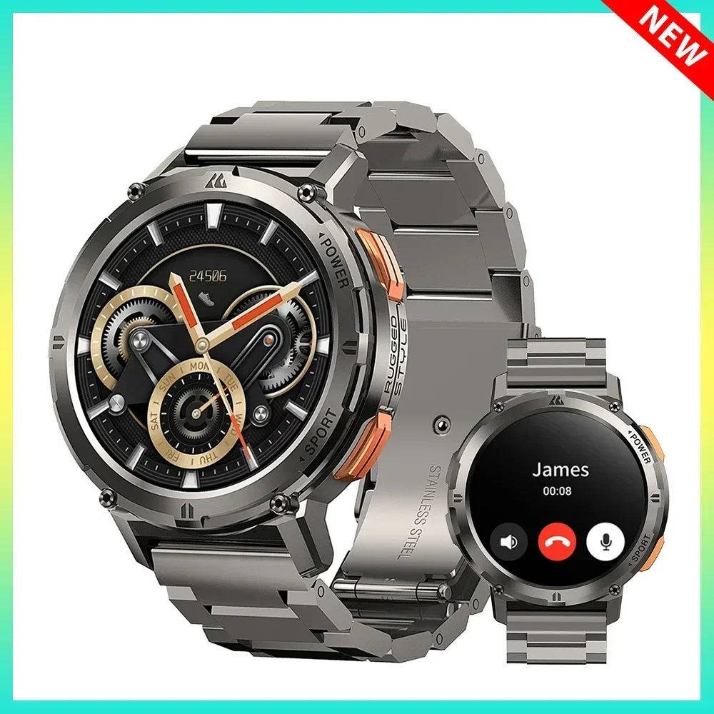 Originale Outdoor Military Tank T2 Smartwatch Per Uomo Professionale Impermeabile Amoled Aod Bluetooth Call Electronic Smart Watch