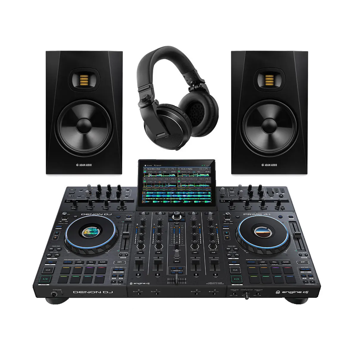 Super Sconto 100% Denon Dj Prime 4 Sistema Dj Autonomo Con Deck Saver