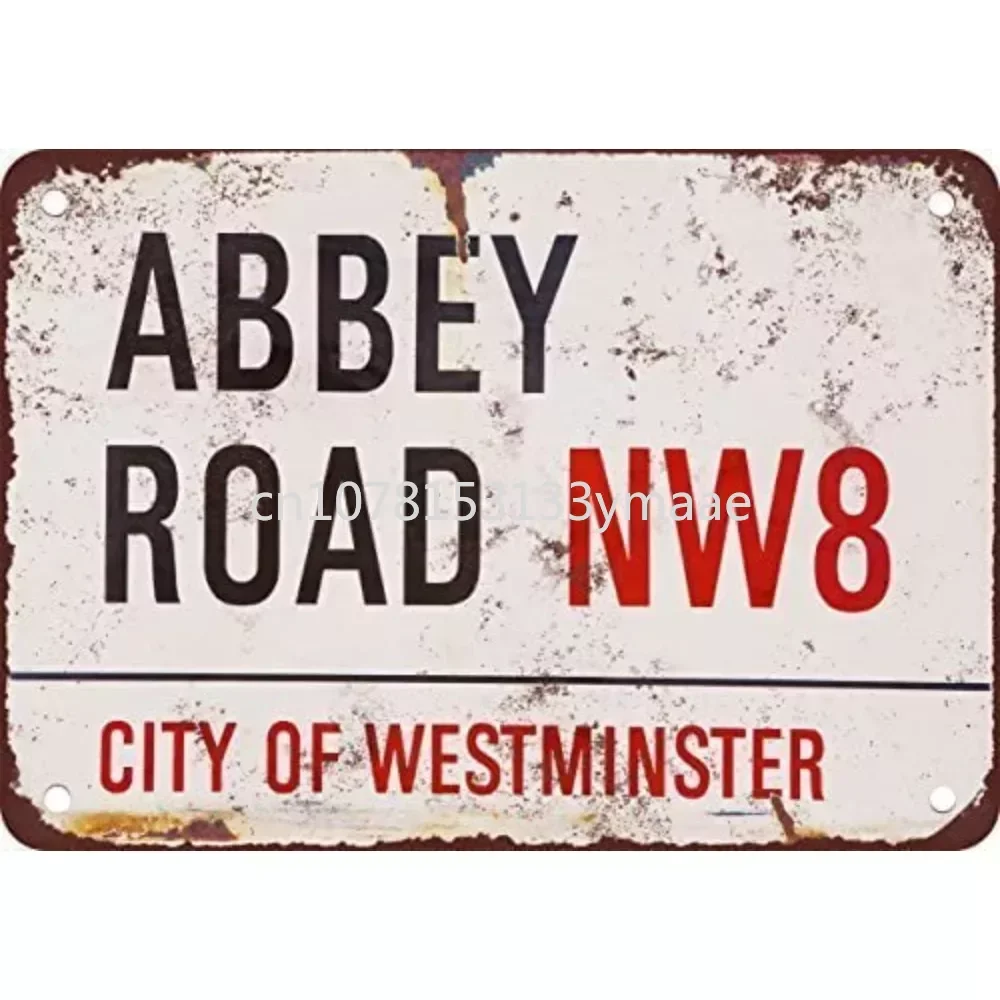 Abbey Road Vintage Look Riproduzione Metal Tin Sign 12X18 Pollici
