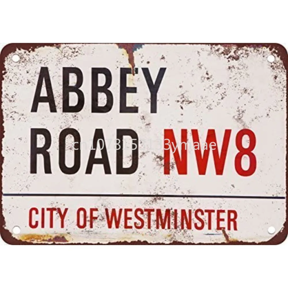 Abbey Road Vintage Look Riproduzione Metal Tin Sign 12X18 Pollici