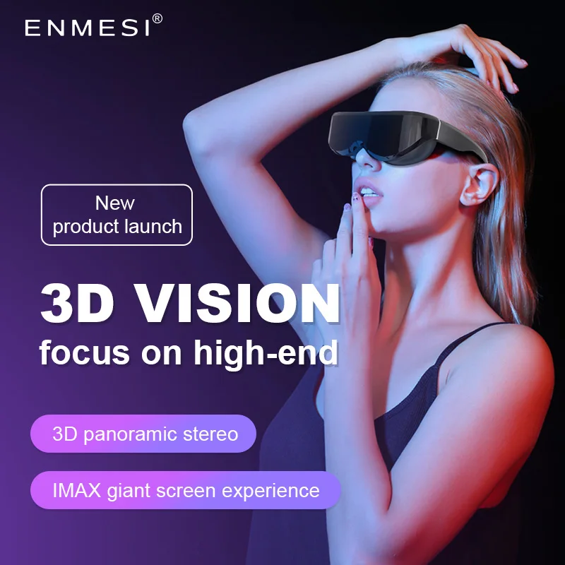 Occhiali Video Portatili Display Binoculare Con Ingresso Smart Imax Hd 3D Uso In Ps4,Ps5,Switch, Occhiali Video Uav E812