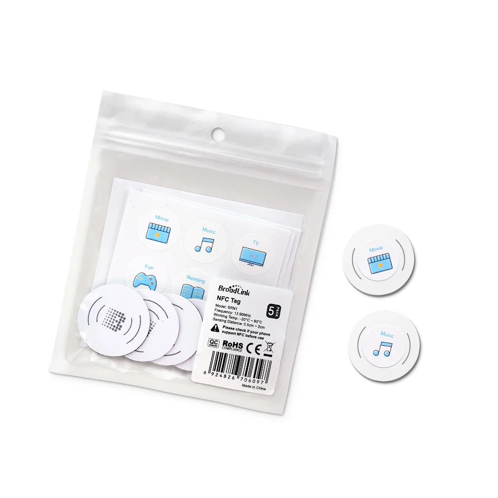 Broadlink Tag Nfc Adesivo Tag Nfc Impermeabile, Trigger Dispositivi E Scene Di Automazione Domestica