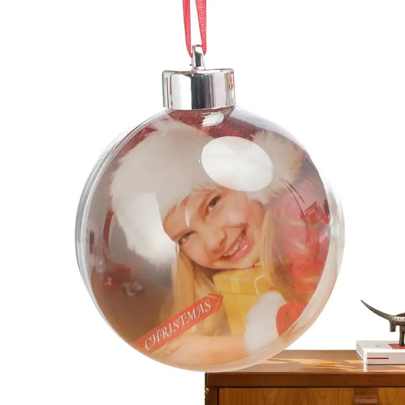 New Photo Ball Baubles Christmas Palline Trasparenti Ball Frame Ornament Decorazioni Per L'Albero Di Natale Forniture Creative Art Craft