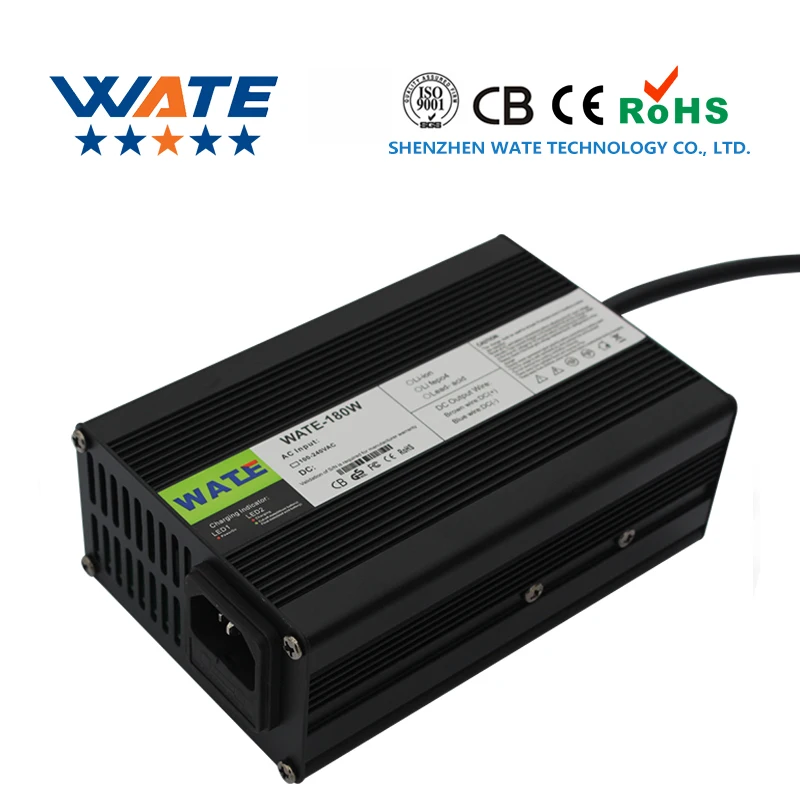 24 V 4A Lead Acid Battery Charger 27.6 V 4A Caso Di Alluminio Caricabatterie Per 24 V Batteria Al Piombo Caricabatterie Intelligente Auto-Stop Intelli