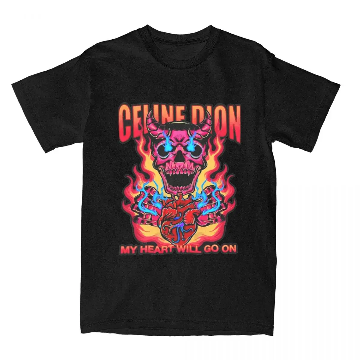 Vintage C-Celine Heary Metal Music Band T-Shirt Uomo Donna Cotton Tees Shirt Nuovo Arrivo Abbigliamento